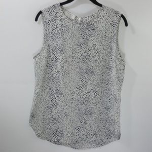 Equipment Femme Animal Print Silk Tank Top